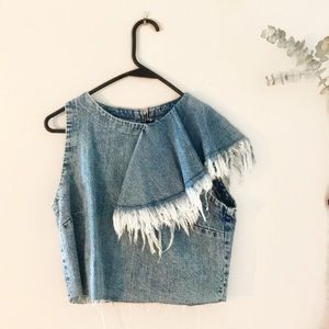 Zara denim crop top (New with tags!)